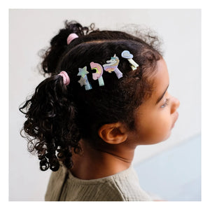 Mimi & Lula - Set de 8 pasadores Mini Unicornio | Lila