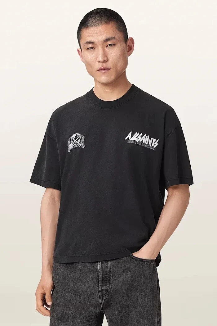 Camiseta de algodón para hombre AllSaints CHROMIUM