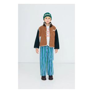 Tinycottons - Chaqueta estilo sherpa con bloques de color | Marrón