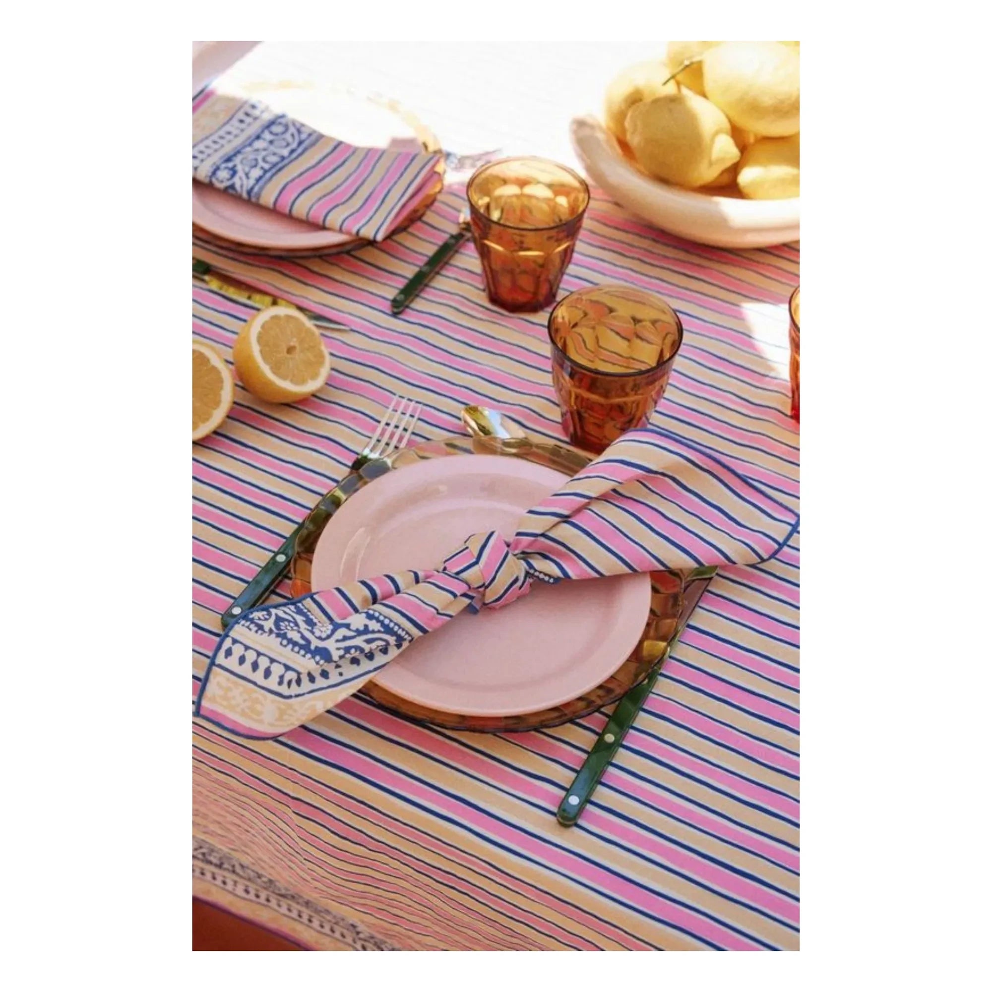 Louise Misha - Servilletas Carlotta - Set de 4 | Fucsia