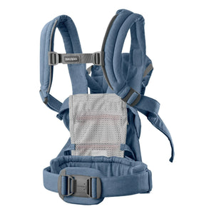 BabyBjörn - Mochila portabebés Harmony de tejido jaspeado | Azul