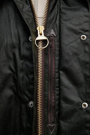 Chaqueta Barbour larga de algodón para hombre