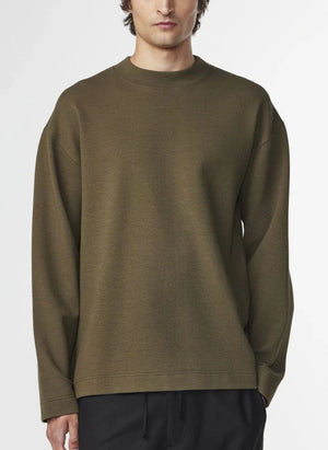 NN.07 - Sudadera de algodón orgánico Benja 3530 | Marrón oliva