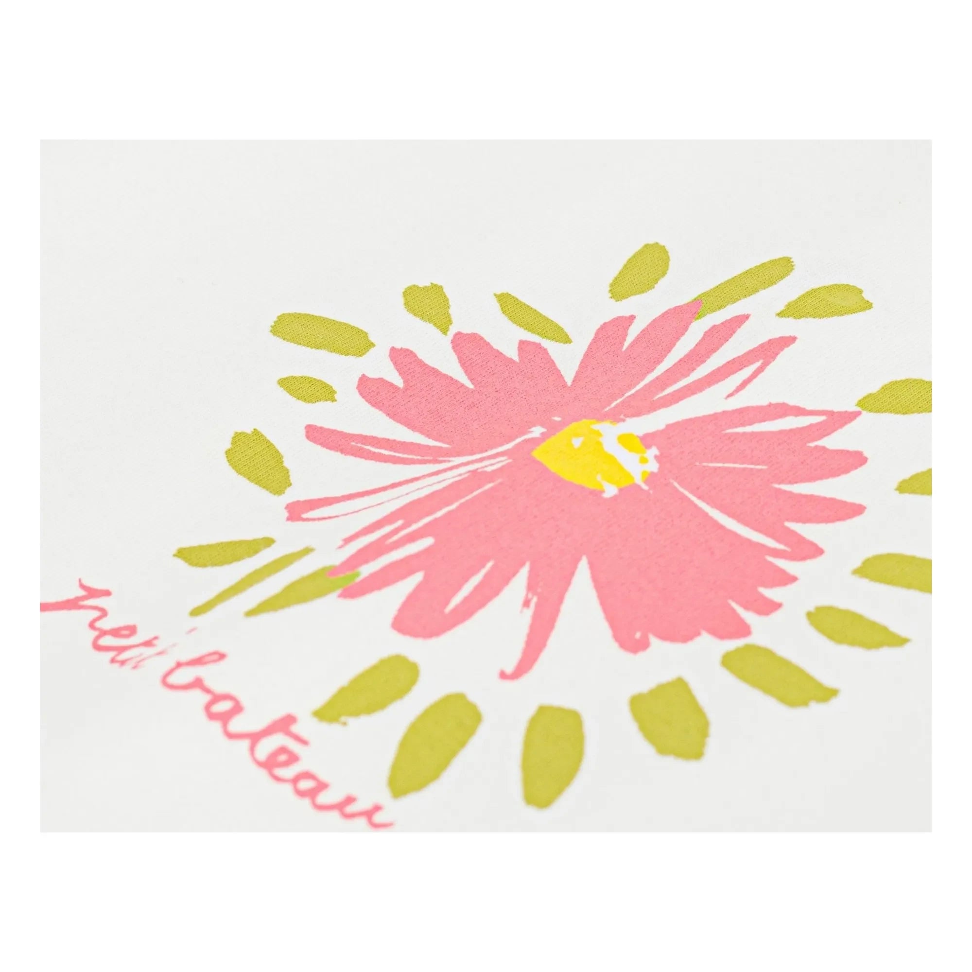 Petit Bateau - Camiseta Fleur de algodón orgánico | Blanco