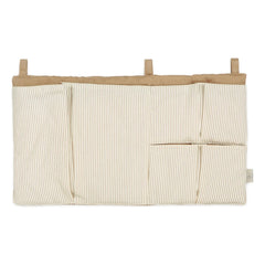 Cam Cam - Bolsillo para cuna a rayas | Camel