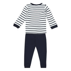 Petit Bateau - Conjunto de pijama de rayas Trexo | Azul marino