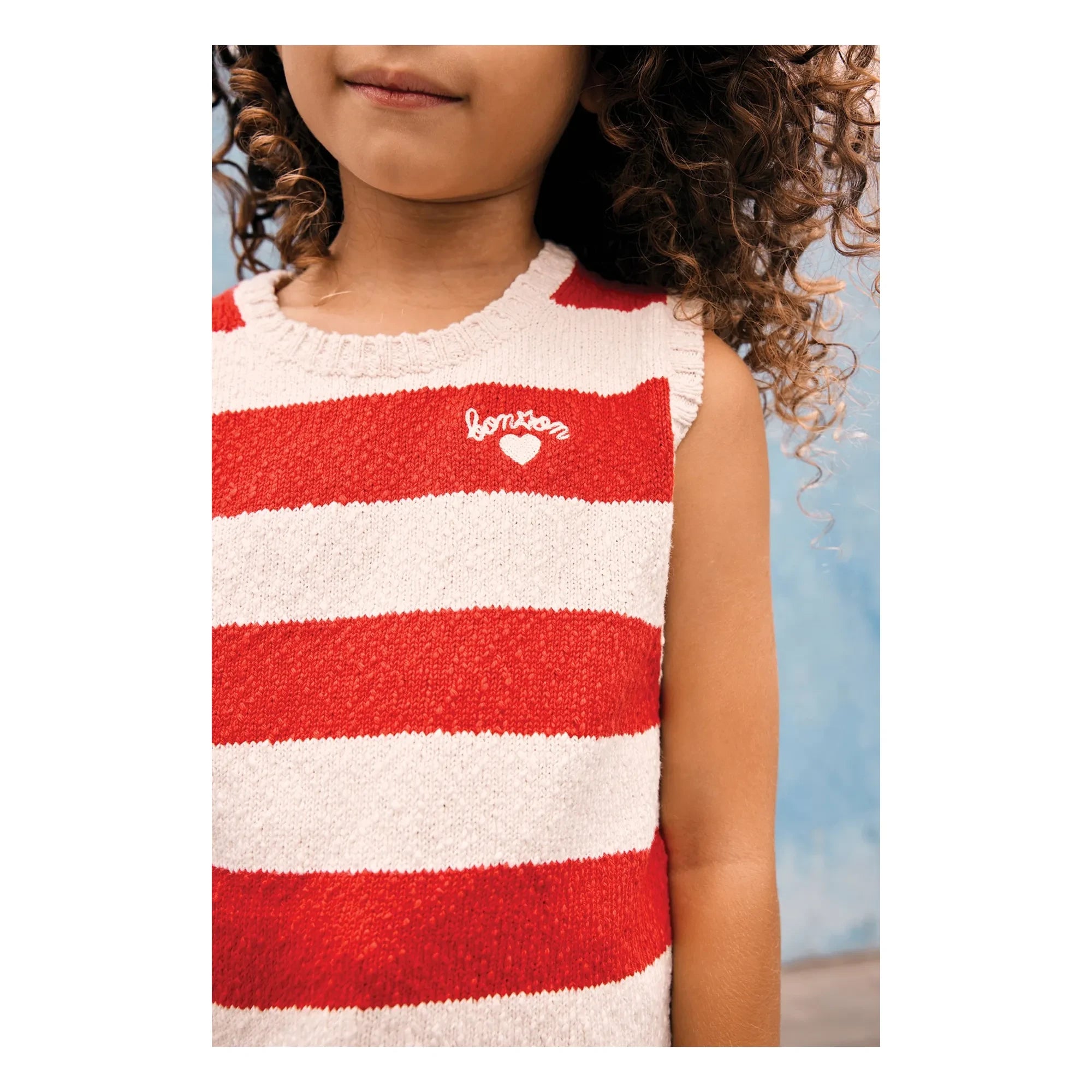 Bonton - Camiseta de tirantes a rayas Next Mesh | Bermellón