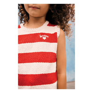 Bonton - Camiseta de tirantes a rayas Next Mesh | Bermellón