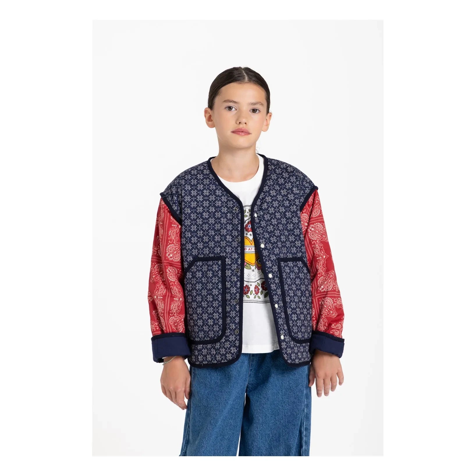 Cien Piezas - Chaqueta Bandana Malya | Azul Índigo