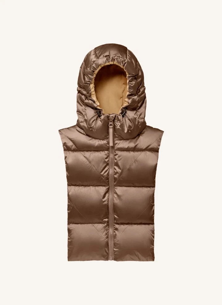 Fudoon - Chaqueta acolchada con capucha reversible | Bronce