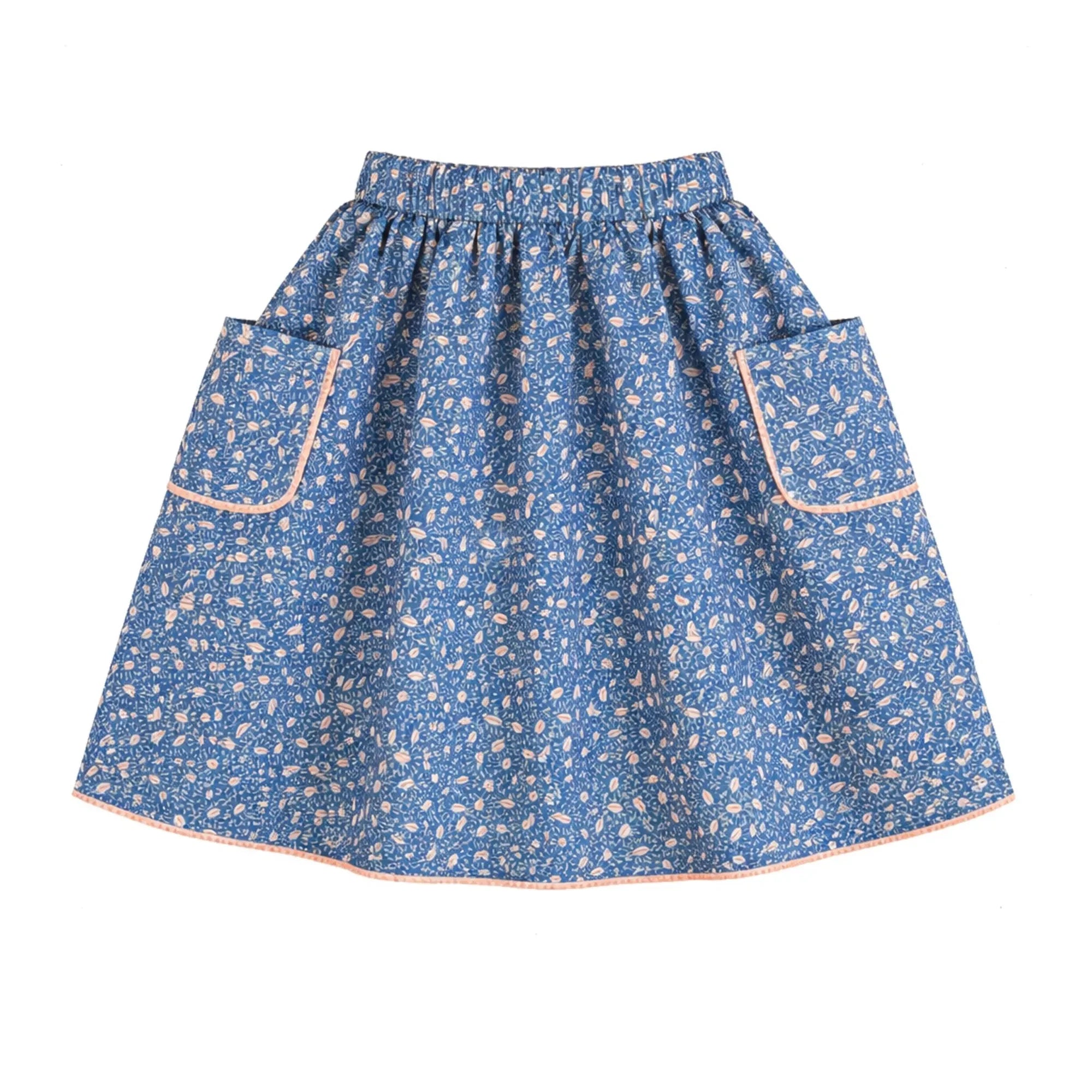THE LiTTLE POETS - Falda bordada Amália Nature | Azul Klein