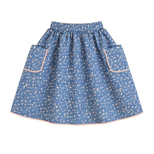 THE LiTTLE POETS - Falda bordada Amália Nature | Azul Klein
