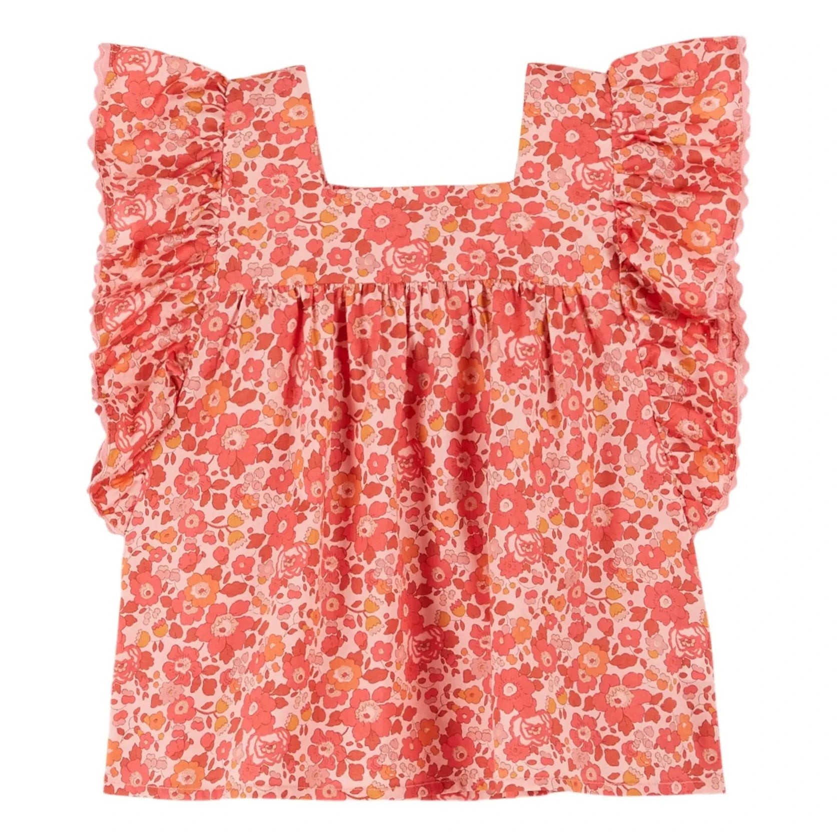 Emile et Ida - Blusa con volantes Liberty | Coral
