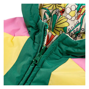 Bobo Choses - Chaqueta de bebé reversible de fibra reciclada con bloques de color | Amarillo