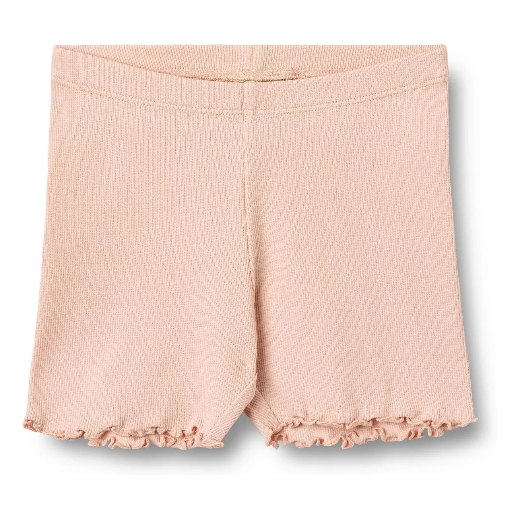Wheat - Pantalones cortos de algodón orgánico acanalado | Rosa claro