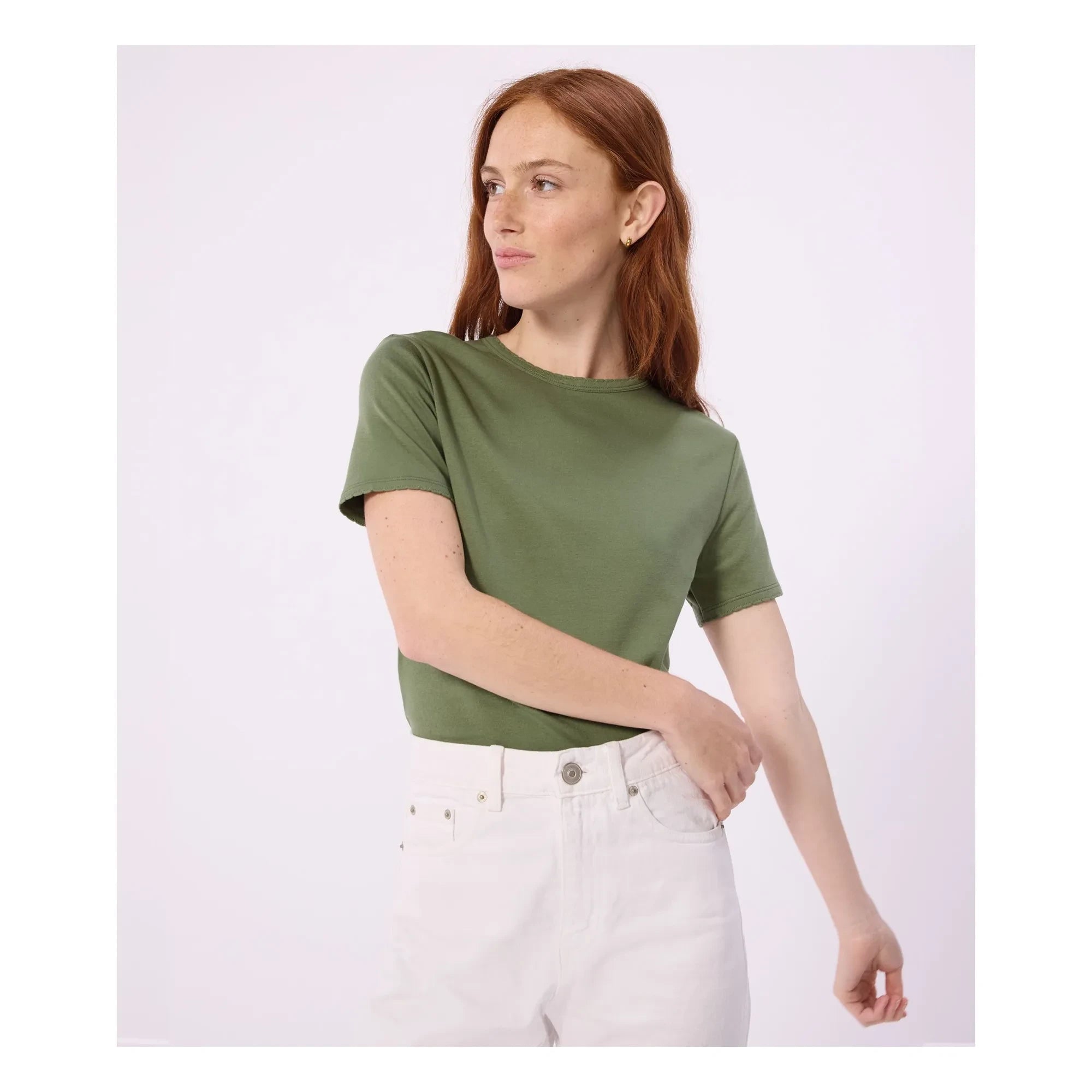 Petit Bateau - Camiseta icónica de algodón orgánico | Caqui