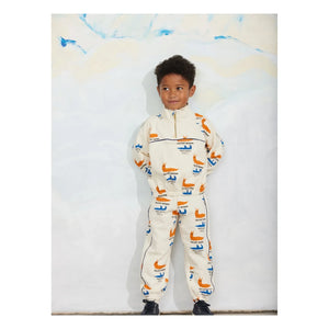 Mini Rodini - Yarım Fermuarlı Sweatshirt Organik Pamuk | Ekru