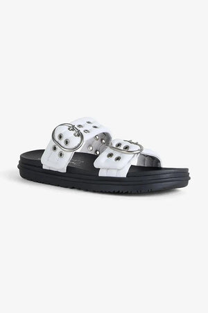 Chanclas planas de cuero para mujer Emu Australia Bondi Buckle 2.0