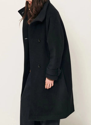 Sessùn - Bleeckett Abrigo de Lana Reciclada | Negro