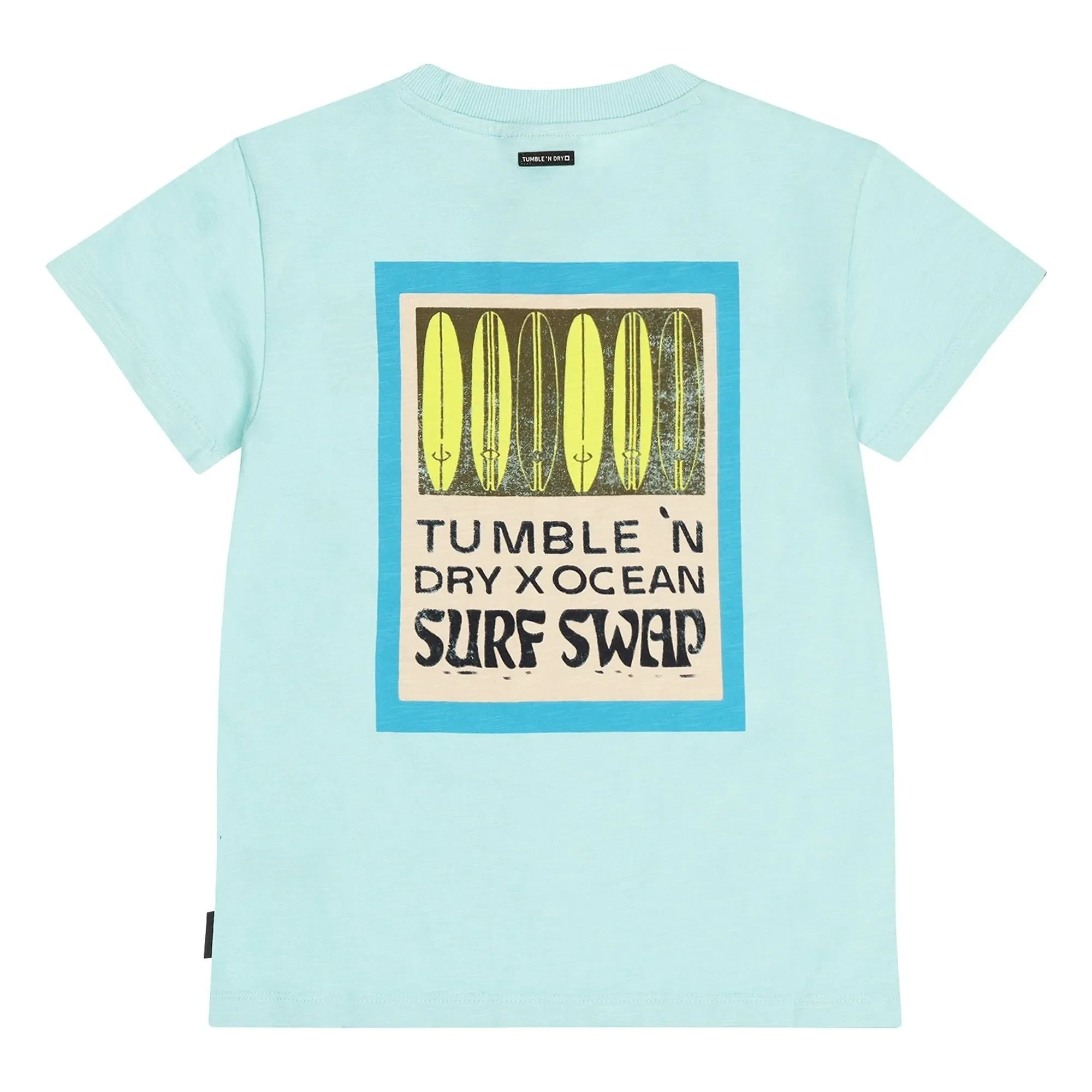 Tumble N'Dry - Camiseta de algodón orgánico Reef Sunset | Azul claro