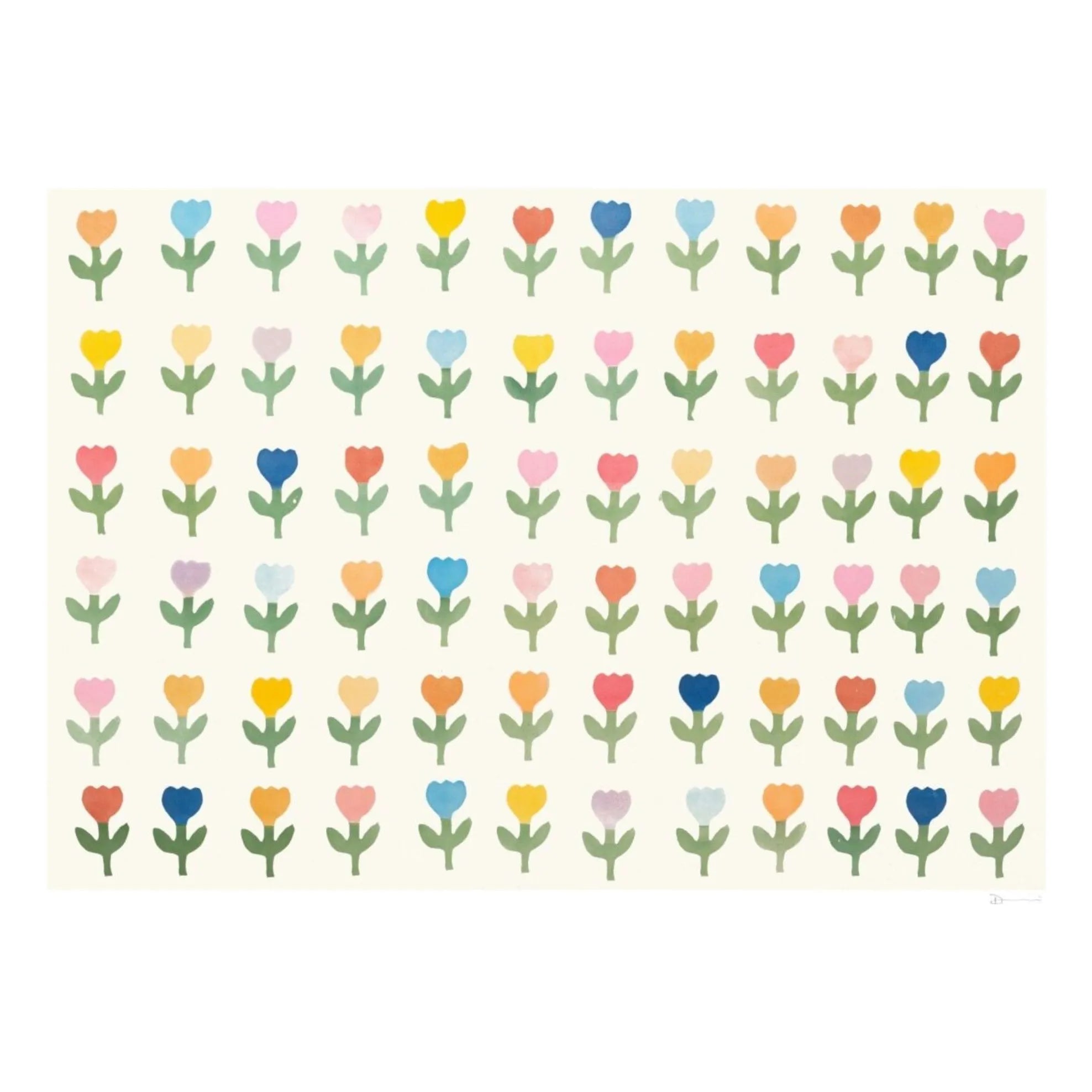 Póster y Marco - Póster de 72 Flores