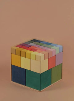 Raduga Grez - Big Triple Ahşap Bloklar - 40 Parça | Krem