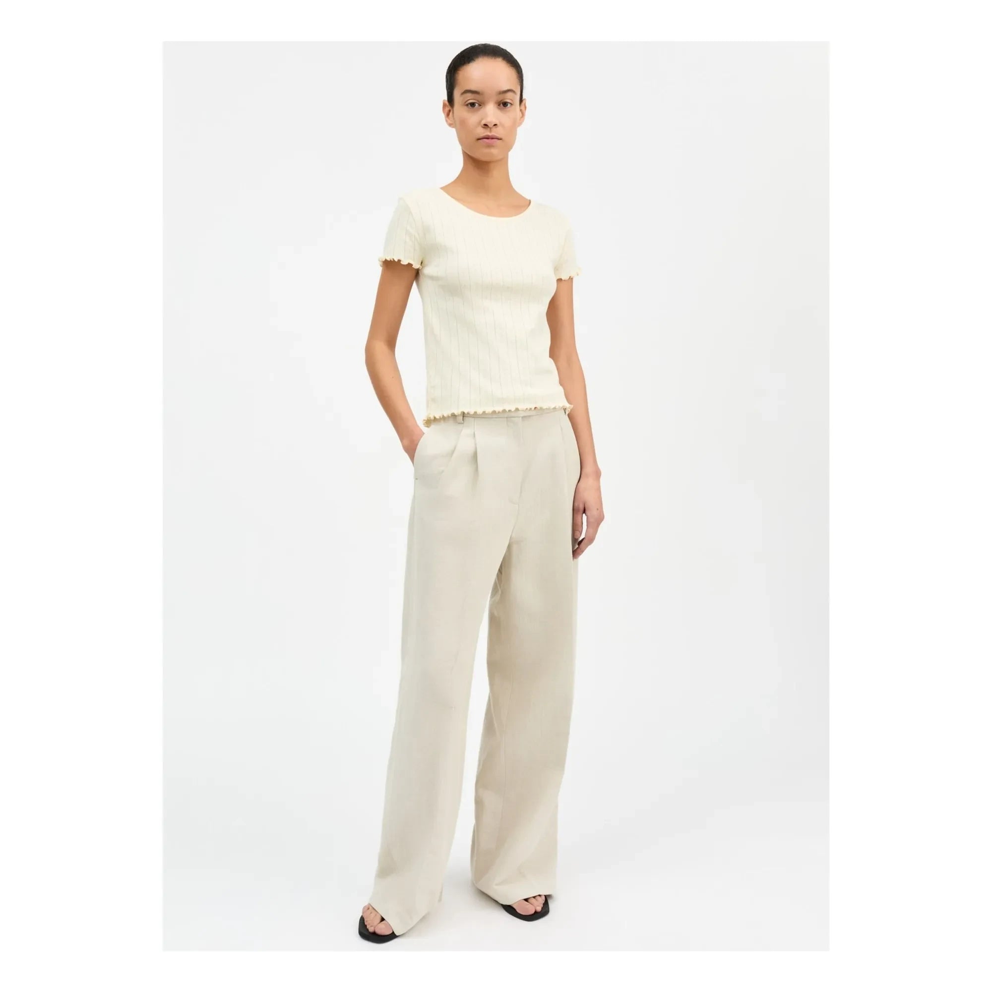 Skall Studio - Camiseta de algodón Edie | Blanco roto