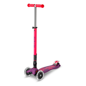 Patinete Micro - Maxi Plegable Neón LED | Rosa