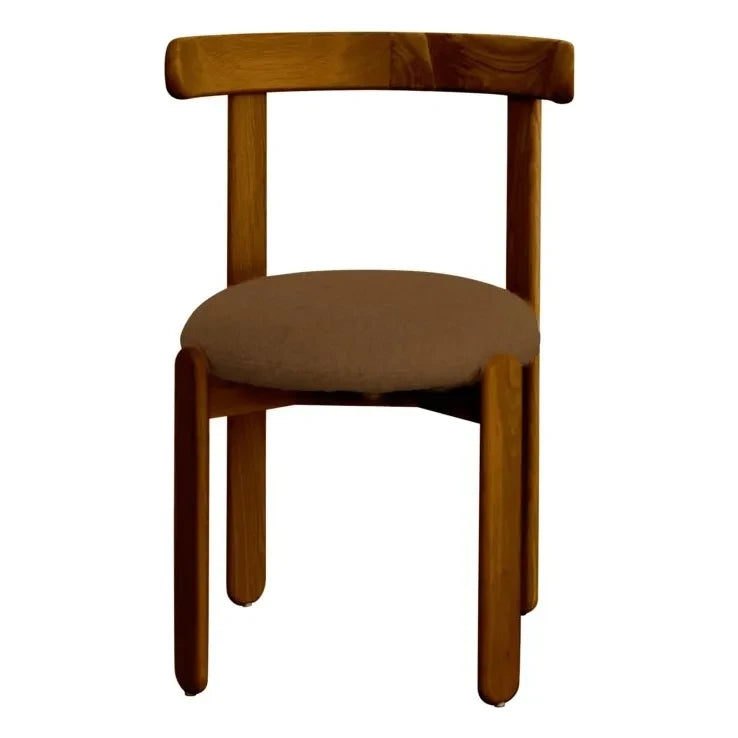Gabrielle Paris - Silla Lila, madera chapada en teca, asiento de lino | Mocha