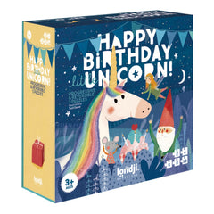 Londji - Rompecabezas de unicornios feliz cumpleaños - Set de 5 unidades