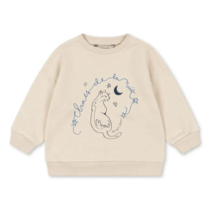Konges Sløjd - Sudadera Lou Chat de Algodón Orgánico | Crema