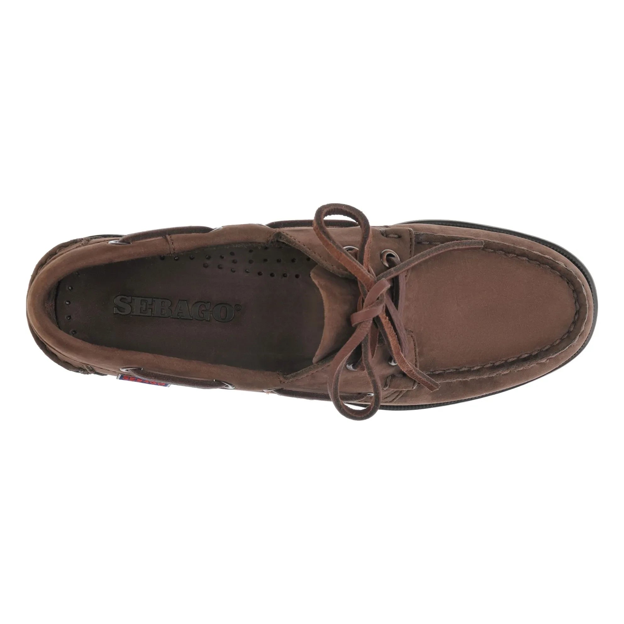 Sebago - Mocasines Docksides Portland de nobuk | Marrón