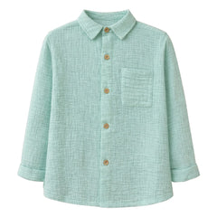 Lililotte - Camisa de Gasa de Algodón Orgánico Constantin | Verde Menta