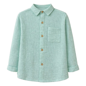 Lililotte - Camisa de Gasa de Algodón Orgánico Constantin | Verde Menta