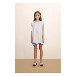 Tinycottons - Vestido de lino Swans | Blanco