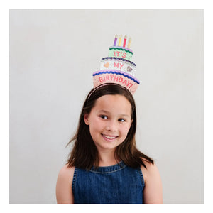Mimi & Lula - Diadema de pastel de cumpleaños | Naranja