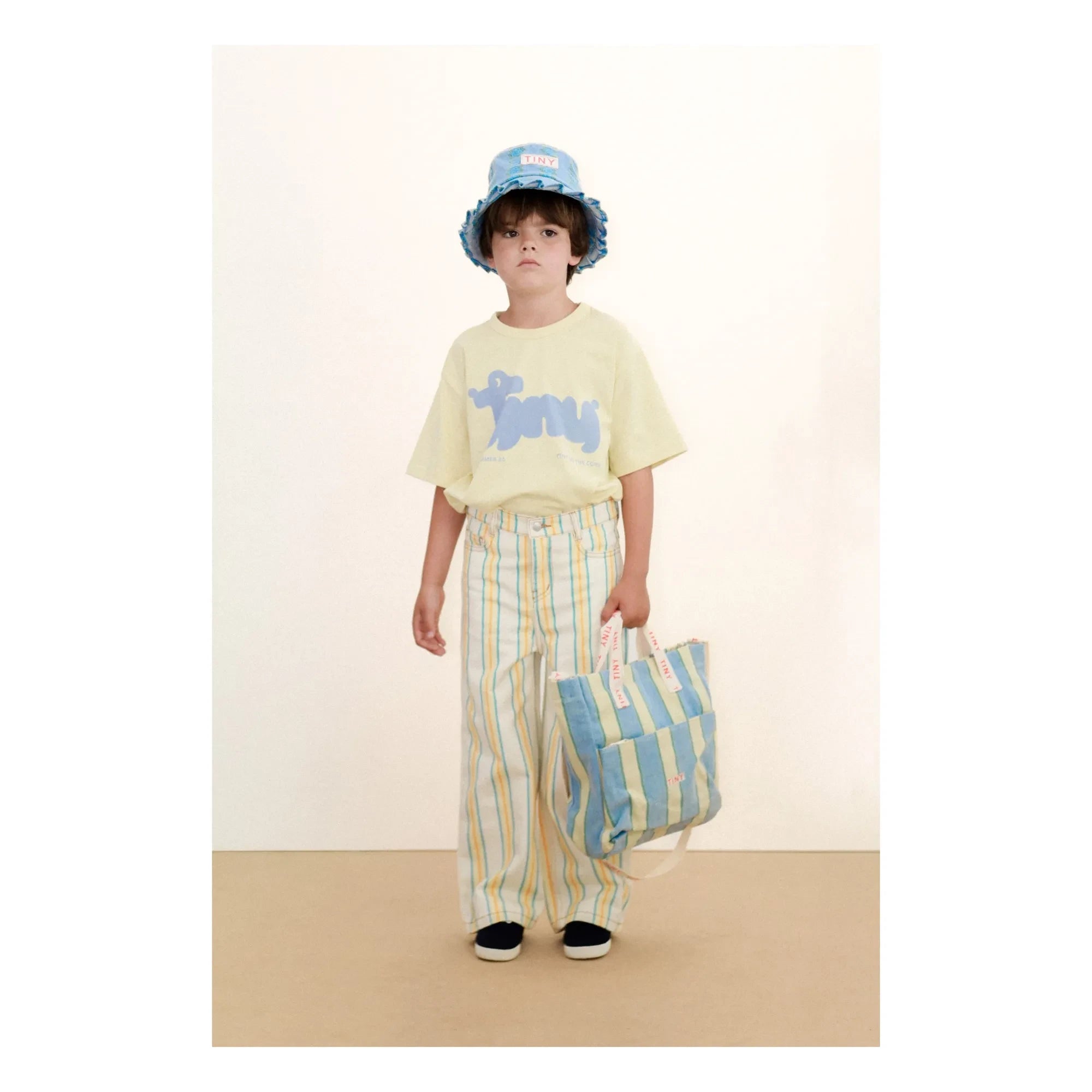 Tinycottons - Rayas de Jean | Blanco