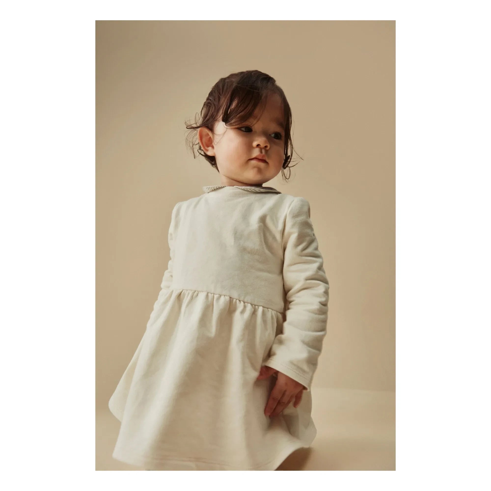 Gray Label - Vestido mini de algodón orgánico | Crema