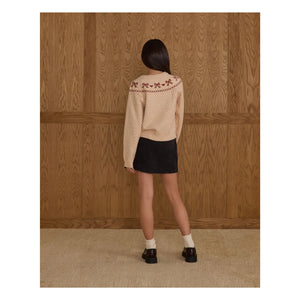 Rylee + Cru - Fair Isle Fiyonklu kazak | Pudra pembesi