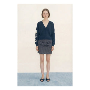 The Tiny Big Sister - Cardigan de cisne de algodón | Azul marino