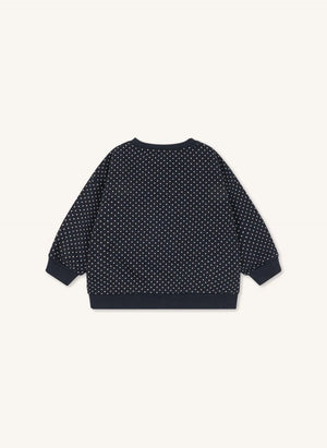 Konges Sløjd - Lou Polka Dot Organik Pamuklu Sweatshirt | Lacivert