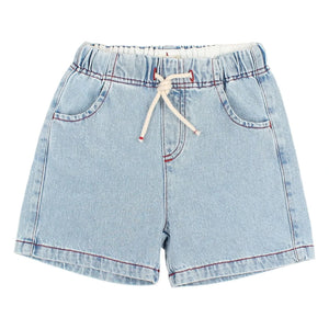 Búho - Bermuda de denim lavado | Azul claro