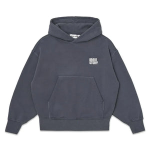 Main Story - Organik Pamuk Logolu Kapüşonlu Sweatshirt | Gri