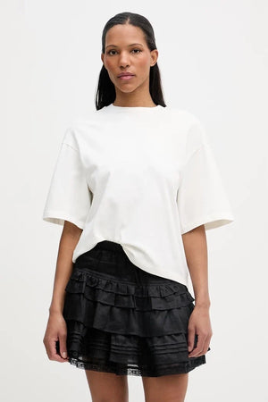 AllSaints Paloma - Camiseta ancha de algodón para mujer
