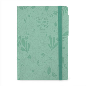 Legami - Cuaderno con Páginas en Blanco y Funda Suave Monocromática - Jardín Botánico - Mi Cuaderno