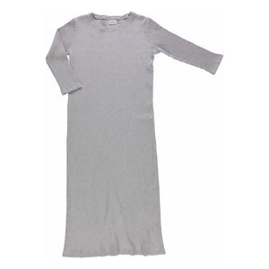 Poudre Organic - Vestido de canalé Orquídea - Colección Mujer | Gris Claro