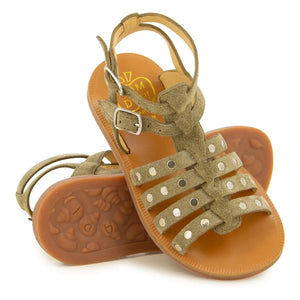 Sandalias Pom d'Api - Plagette Stud | Caqui