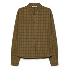 Pomandère - Camisa de cuadros de lana y algodón | Marrón