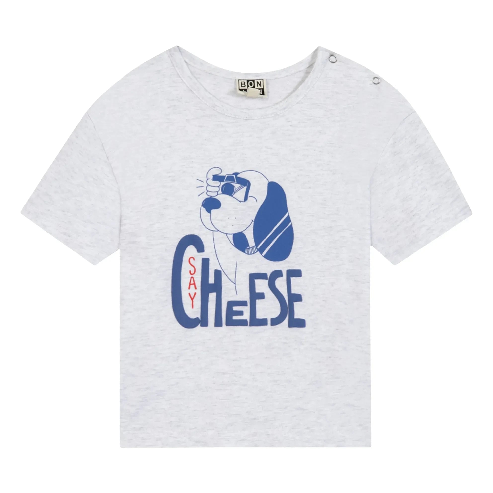 Bonton - Livo Say Cheese Camiseta de lunares | Gris