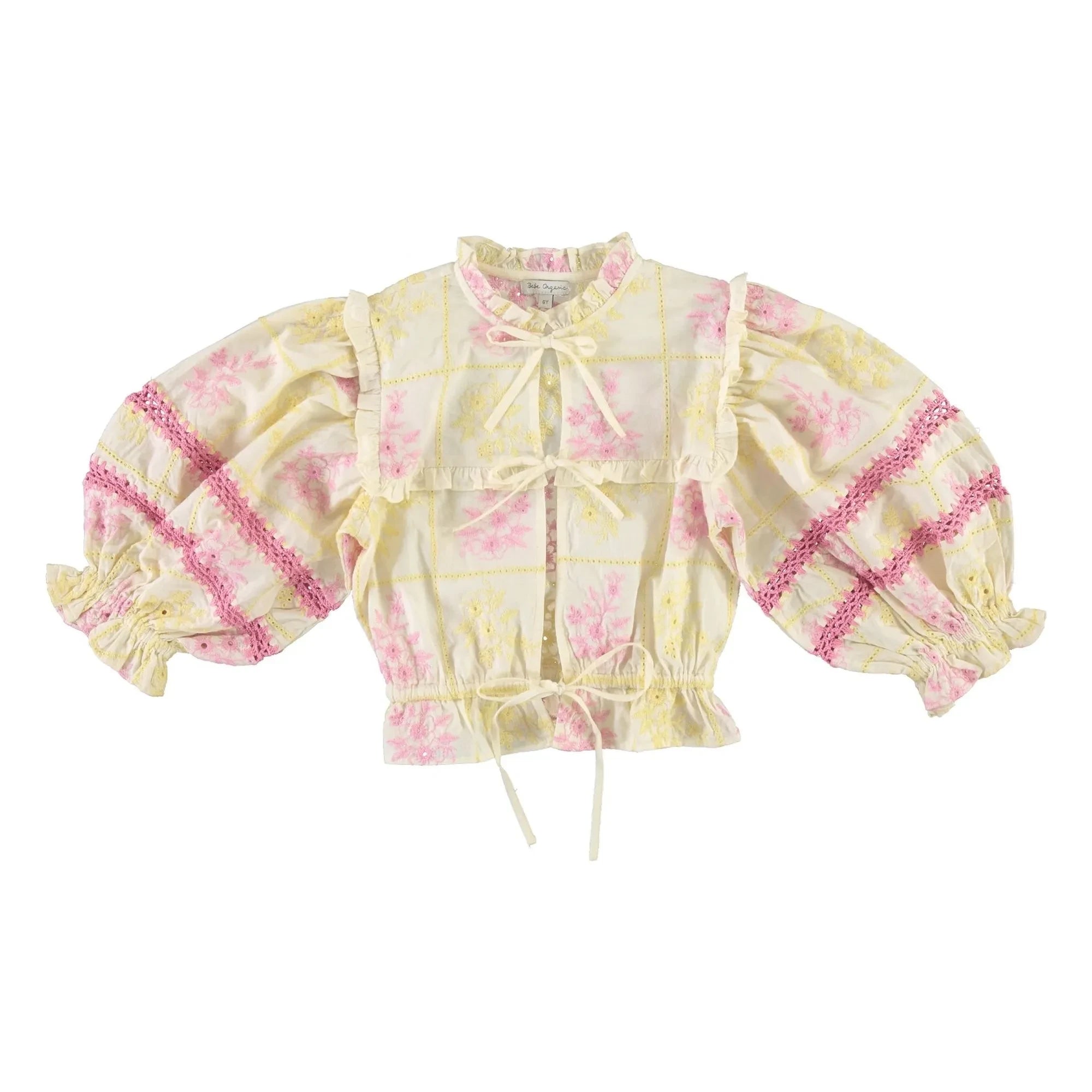 Bebe Organic - Blusa bordada Alba | Amarillo